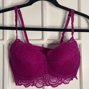 VS Pink Lace Bralette Victoria’s Secret Pink sz L Raspberry/Magenta
